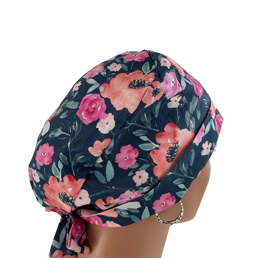 Chemo Medical Cap - Blushing Floral in Fuchsia - Image 6