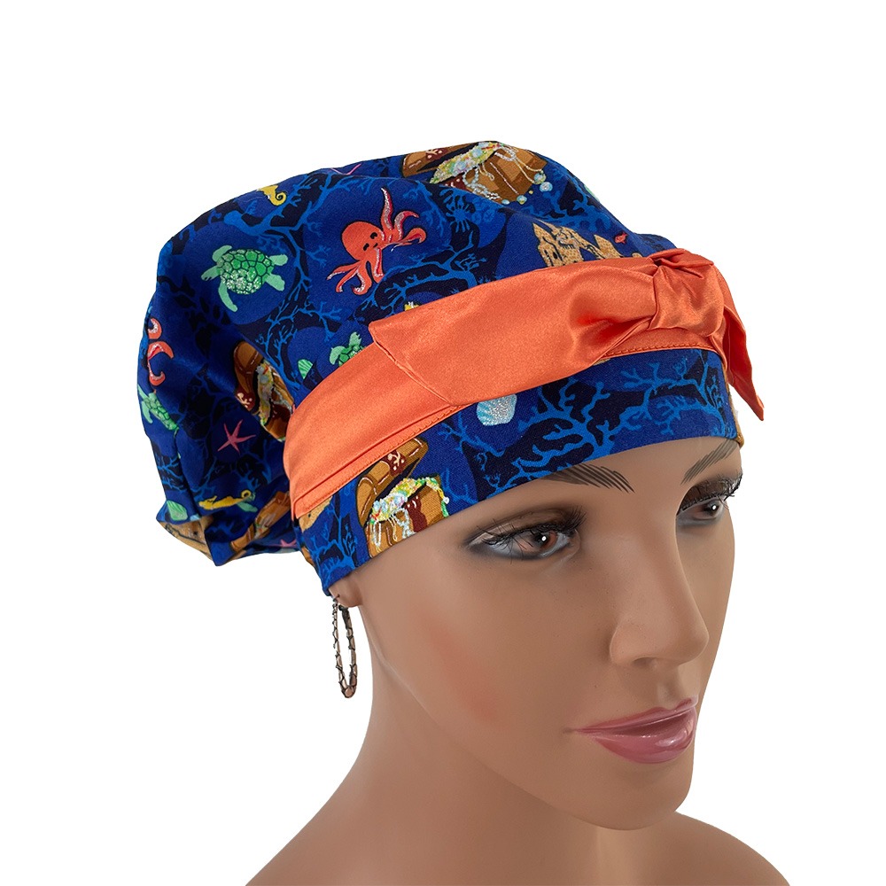 European Style Scrub Cap – Calypso II – Underwater Treasure