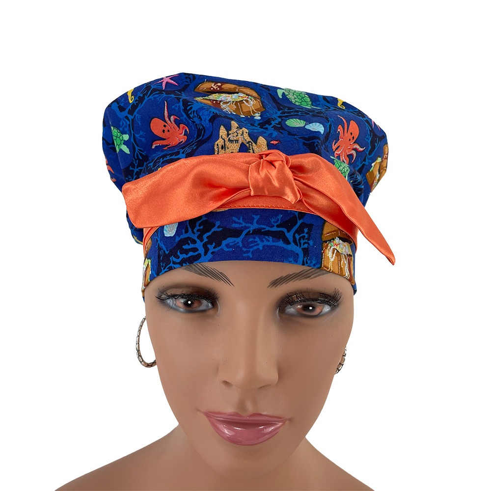 European Style Scrub Cap – Calypso II – Underwater Treasure - Image 2