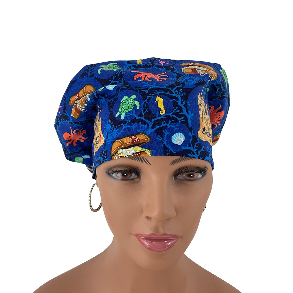 European Style Scrub Cap – Calypso II – Underwater Treasure - Image 6