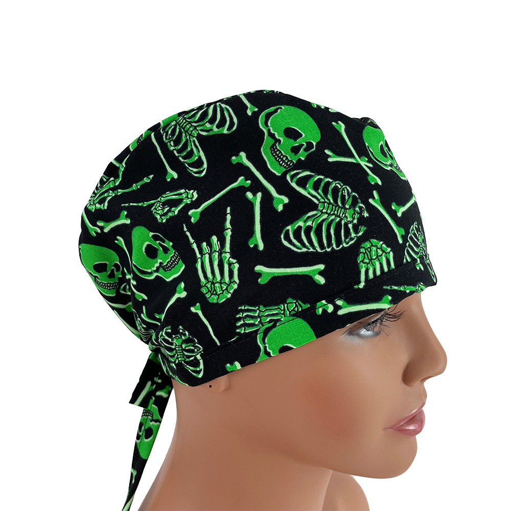Unisex Medical Scrub Cap - Skulls - Glow in The Dark - Image 6