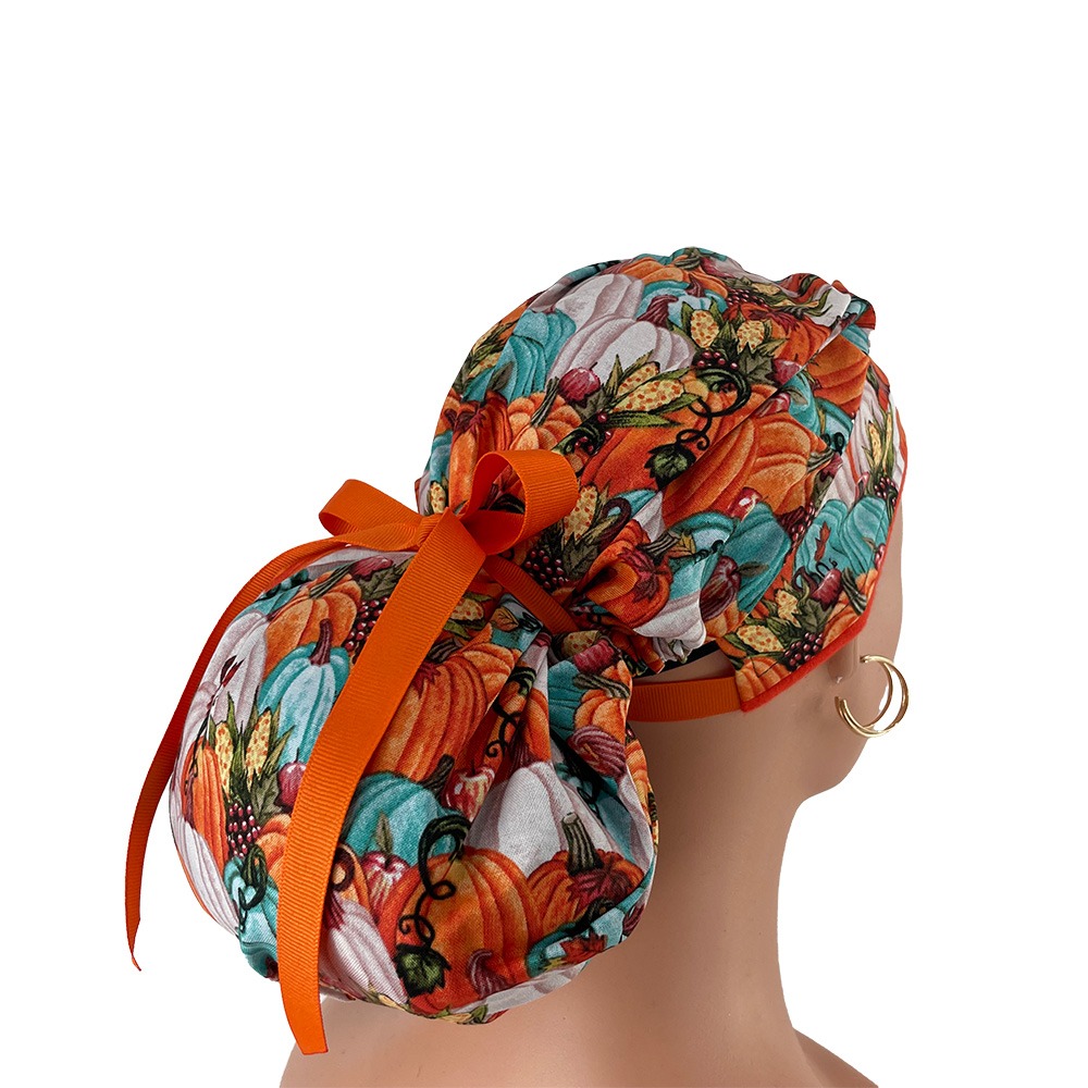 Bouffant Medical Cap - Autumn Vintage Pumpkins - Image 7
