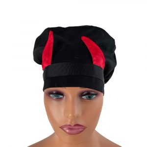 European Style Scrub Cap – Red Horns