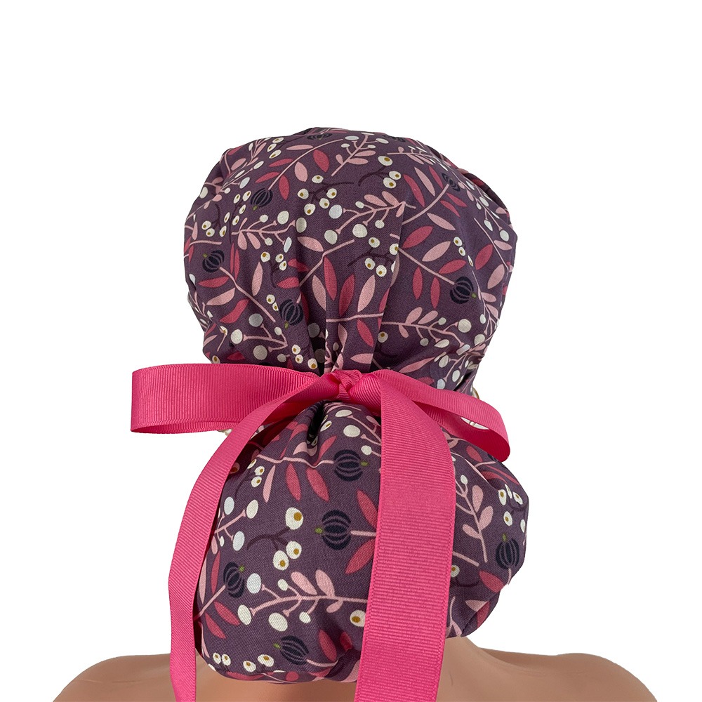 Turn Up Ponytail Medical Scrub Cap - Harvest Time – Plum Twigs - Image 5