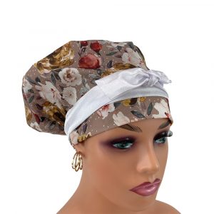 European Style Scrub Cap –  Autumn Flowers