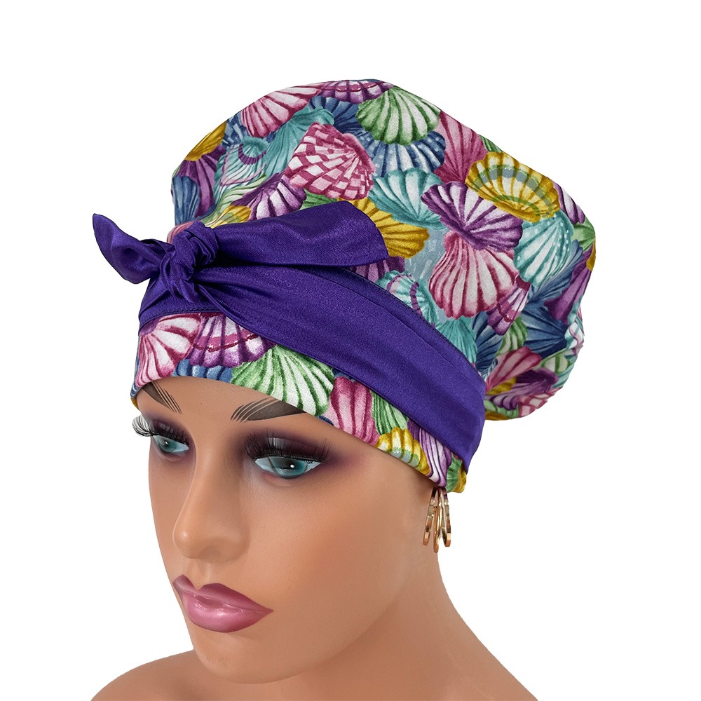European Style Scrub Cap – I Love Seashells - Image 3