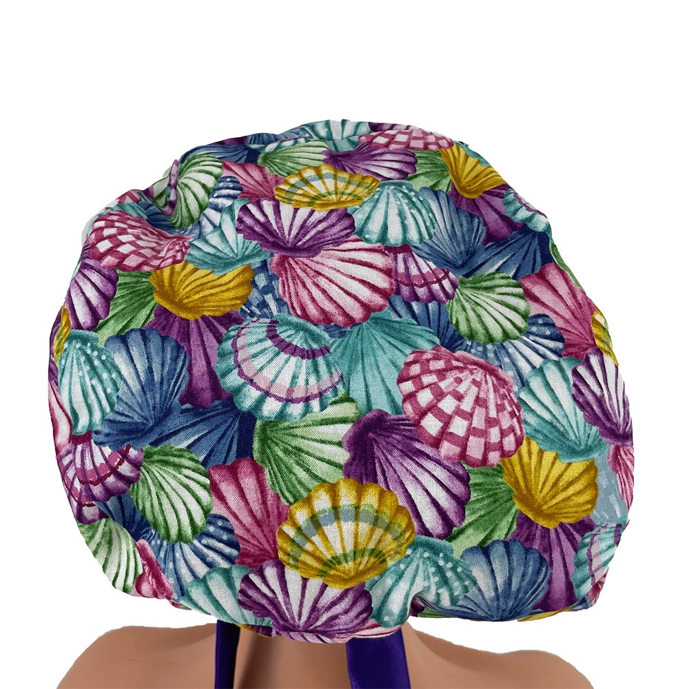 European Style Scrub Cap – I Love Seashells - Image 4