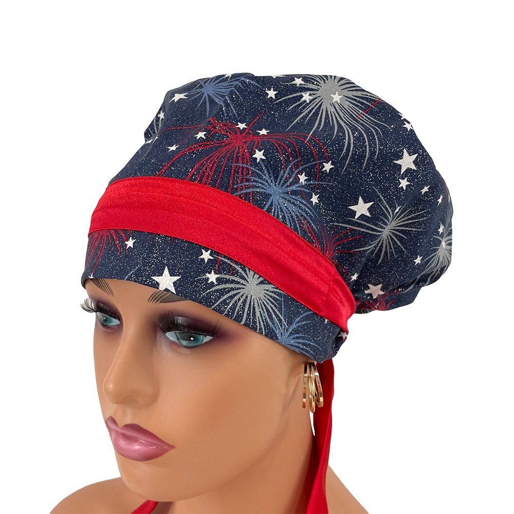 European Style Scrub Cap – Fireworks Display - Image 10