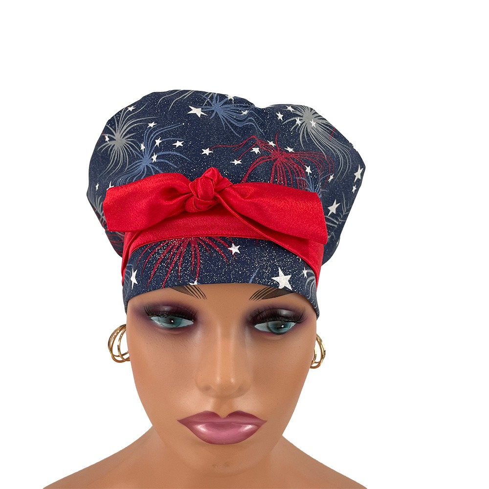 European Style Scrub Cap – Fireworks Display - Image 2