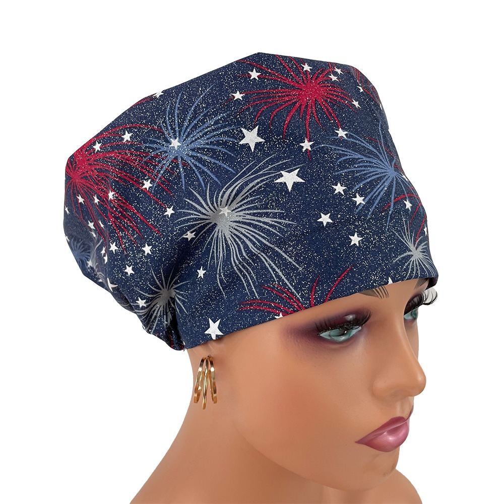 European Style Scrub Cap – Fireworks Display - Image 11