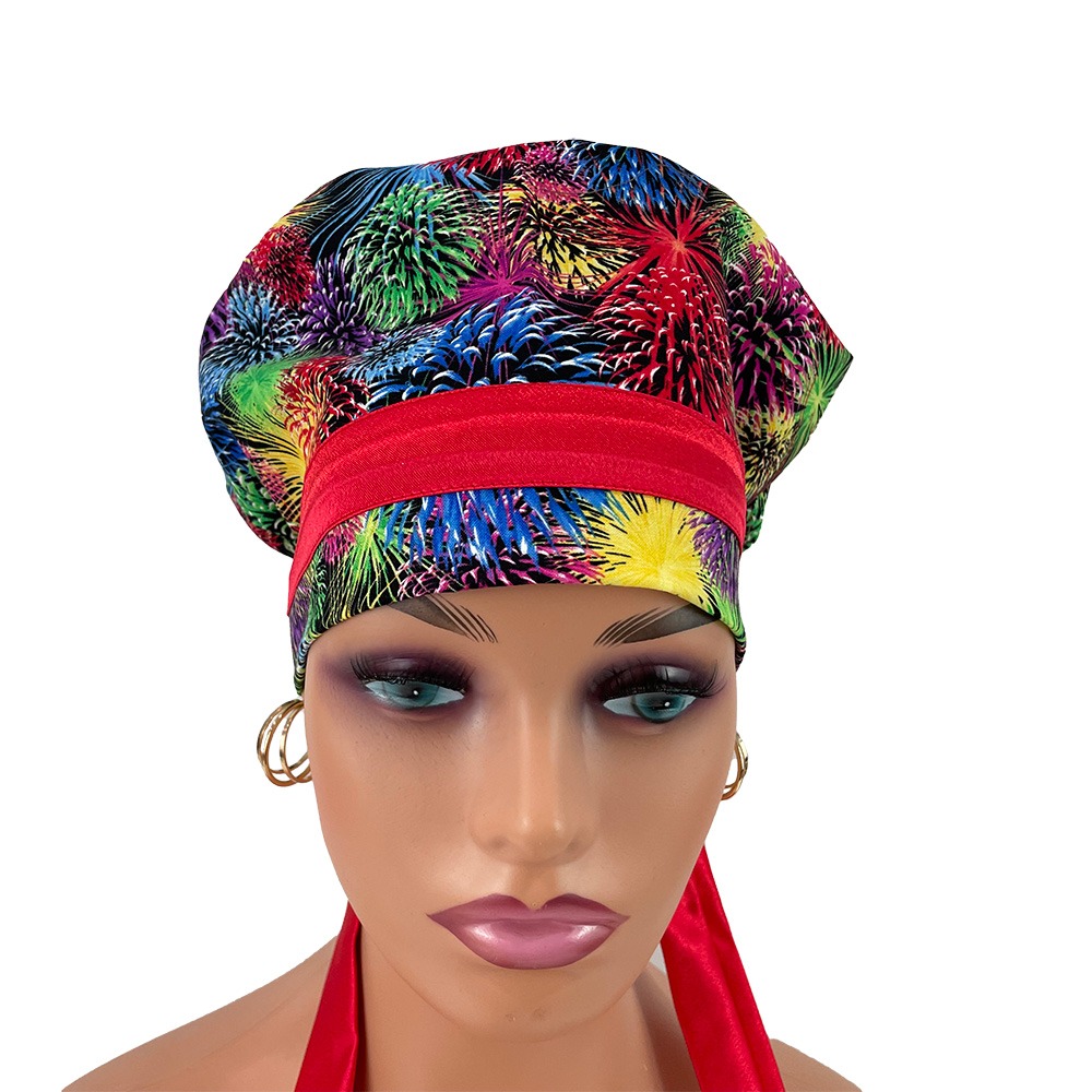 European Style Scrub Cap – New Years Fireworks - Image 9