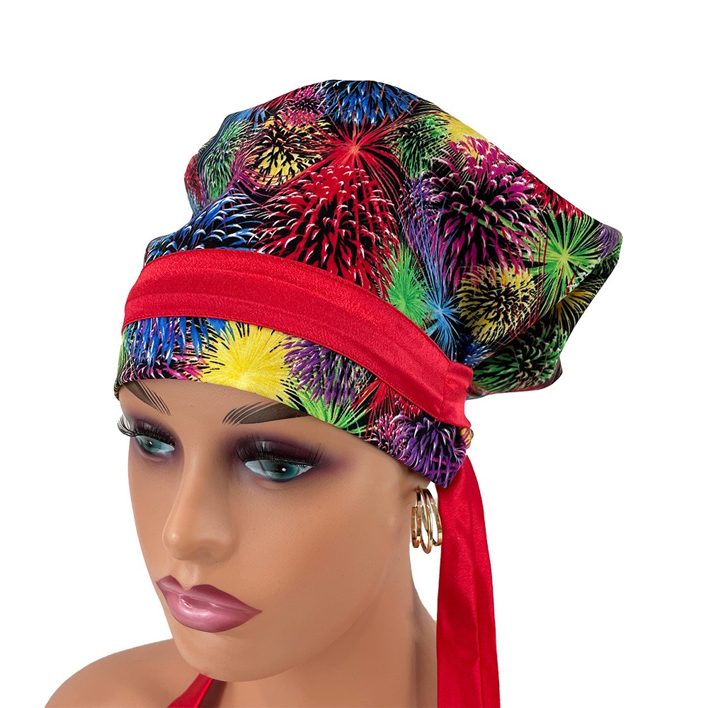 European Style Scrub Cap – New Years Fireworks - Image 10
