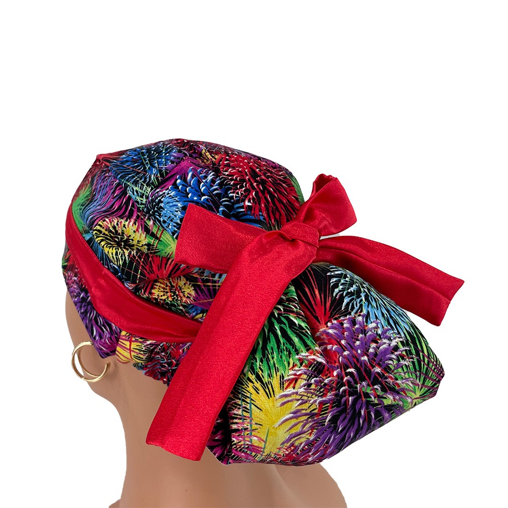 European Style Scrub Cap – New Years Fireworks - Image 5