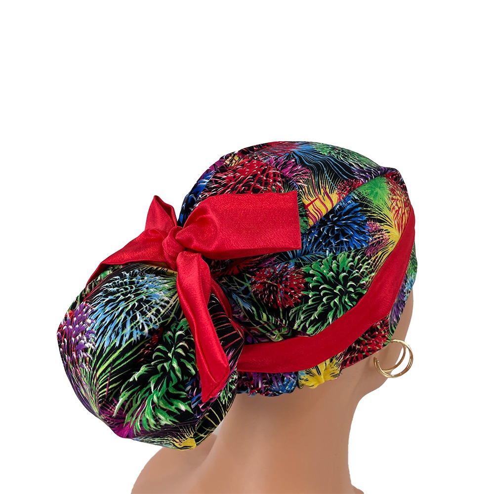 European Style Scrub Cap – New Years Fireworks - Image 7