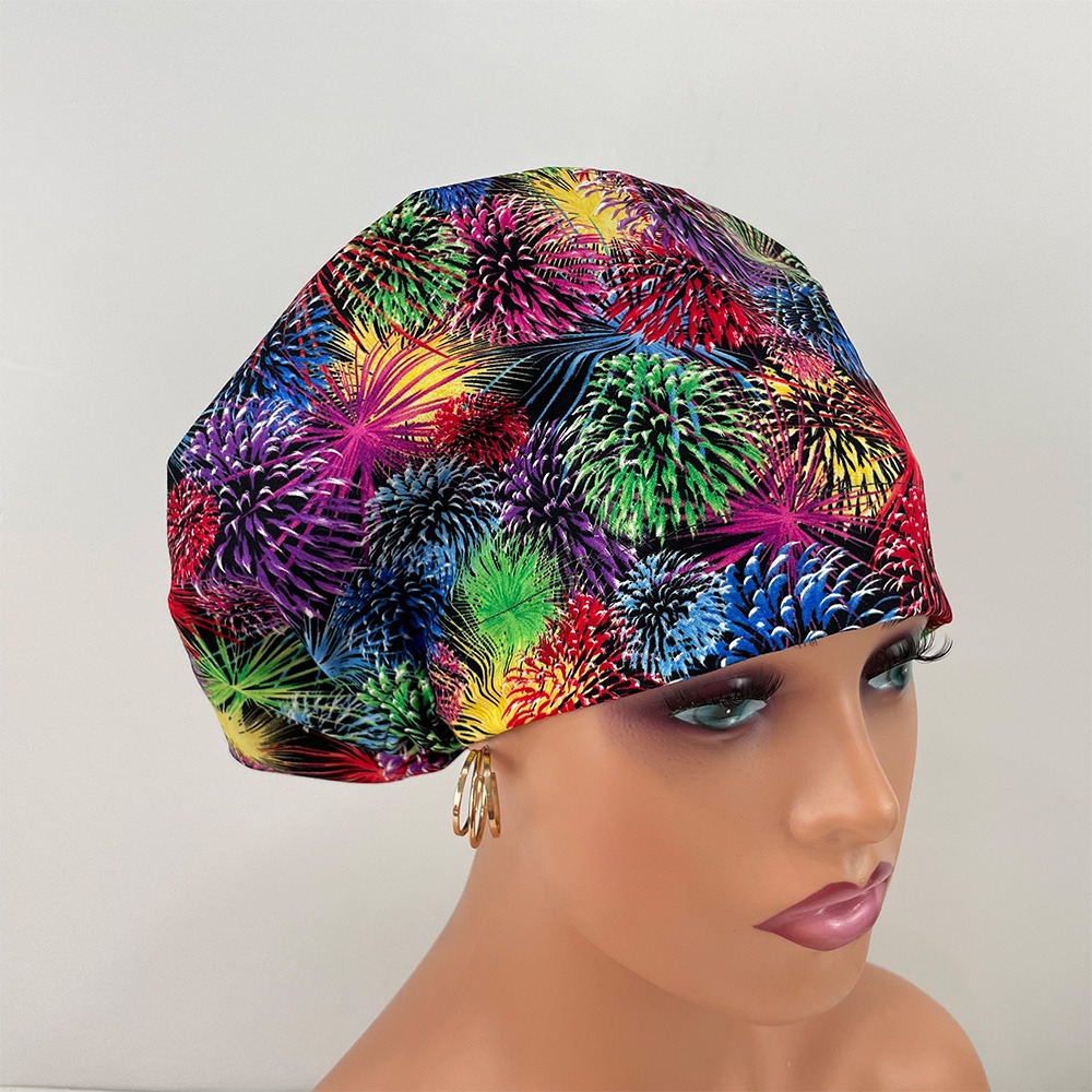 European Style Scrub Cap – New Years Fireworks - Image 11
