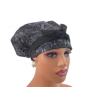 European Style Scrub Cap - Totally Twilight-Gothic Halloween-Black/Glitter