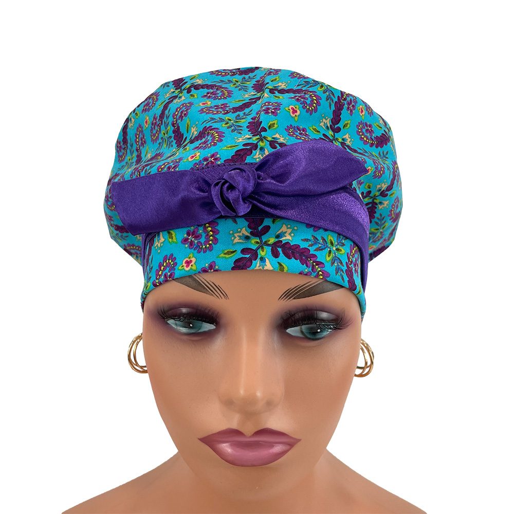 European Style Scrub Cap - Free Spirits/Fronds - Image 2