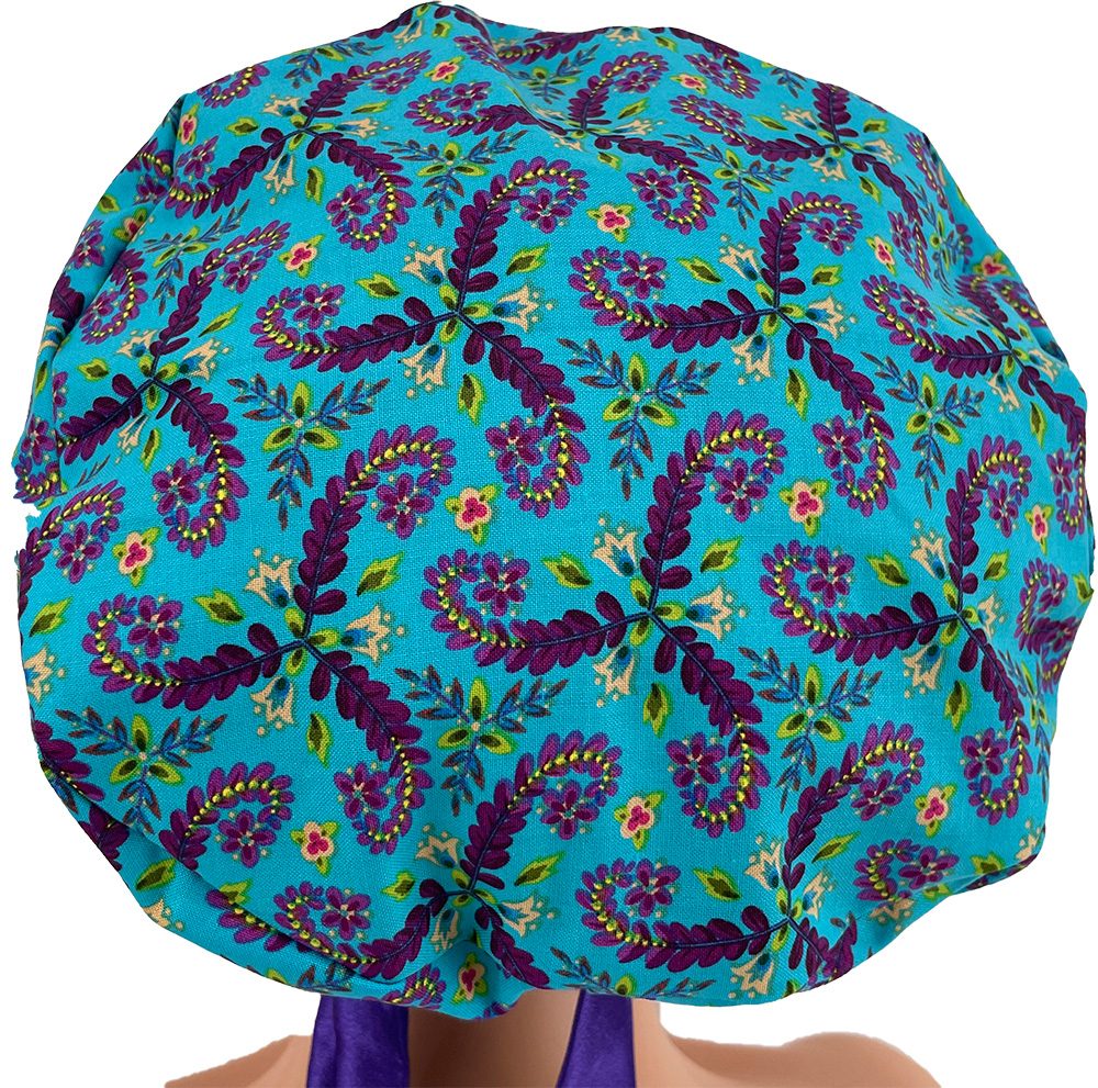 European Style Scrub Cap - Free Spirits/Fronds - Image 7