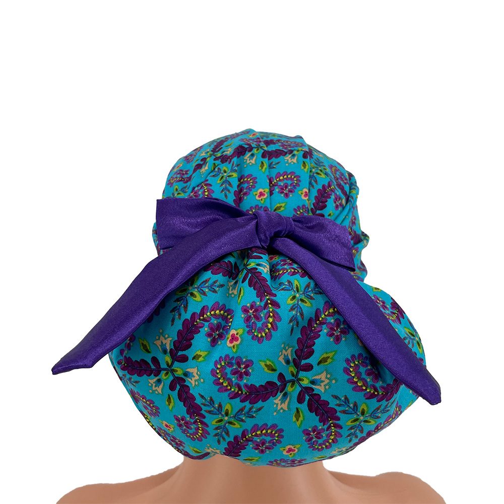 European Style Scrub Cap - Free Spirits/Fronds - Image 5
