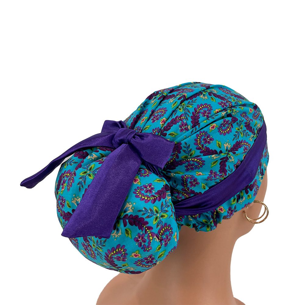European Style Scrub Cap - Free Spirits/Fronds - Image 6