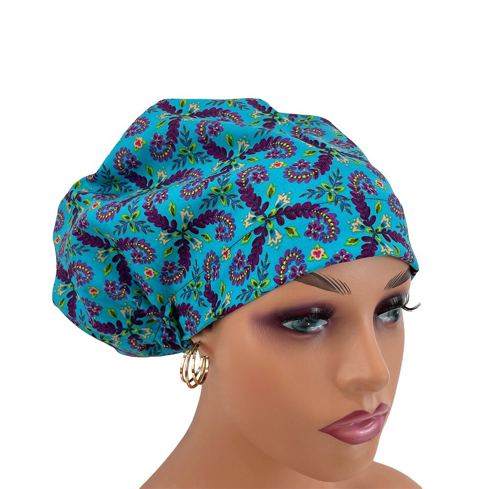 European Style Scrub Cap - Free Spirits/Fronds - Image 11