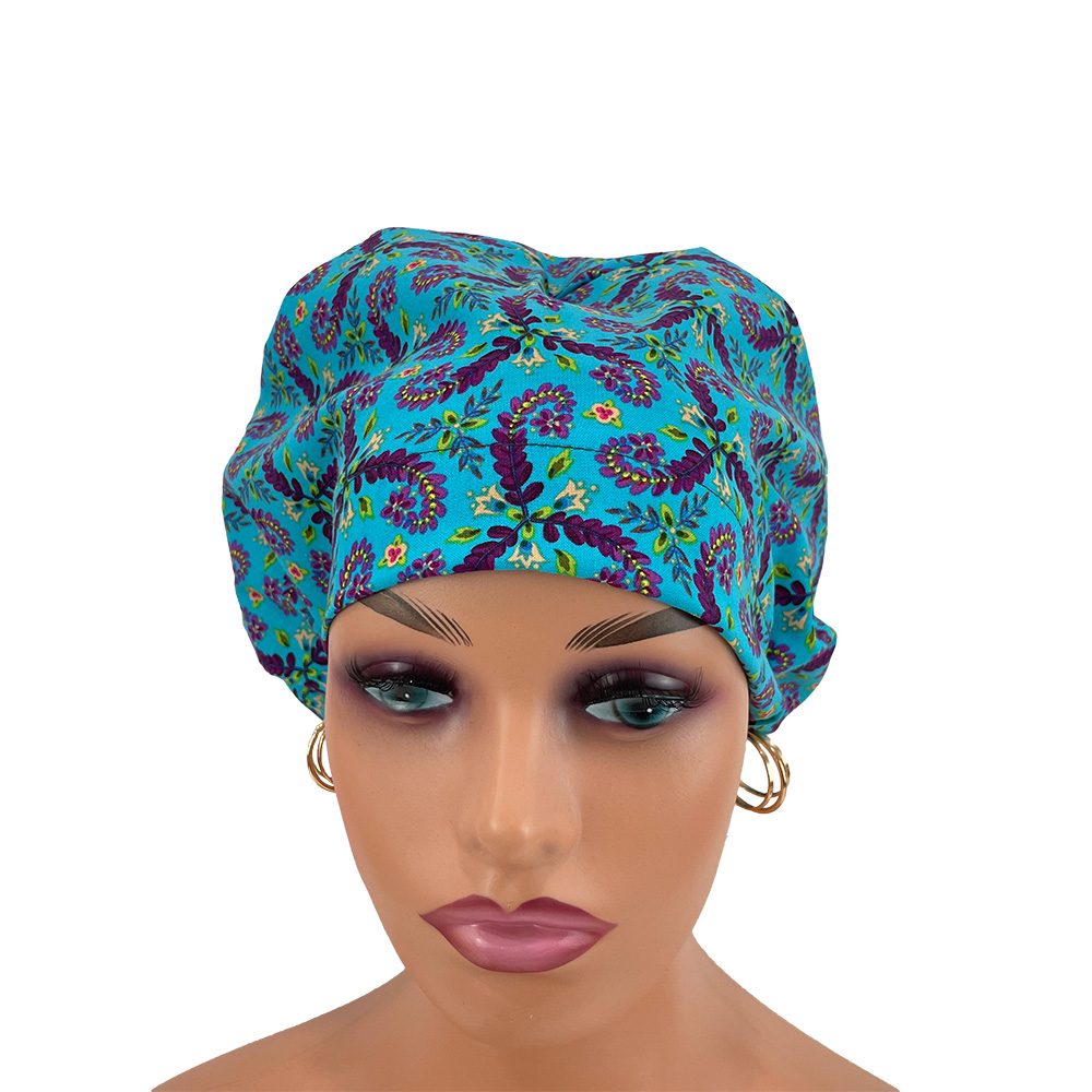 European Style Scrub Cap - Free Spirits/Fronds - Image 12