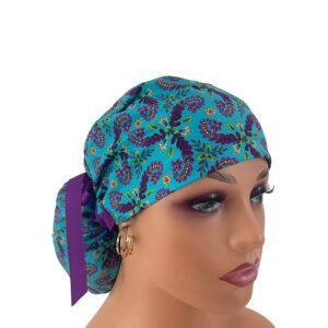 Ponytail Medical Scrub Cap –  Free Spirits/Fronds