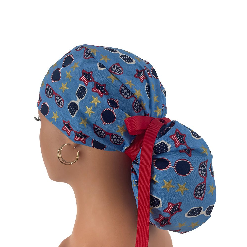 Ponytail Medical Scrub Cap – All American Glasses - Image 3