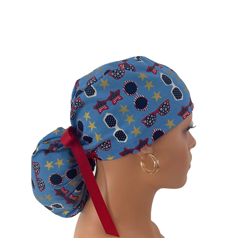 Ponytail Medical Scrub Cap – All American Glasses - Image 6