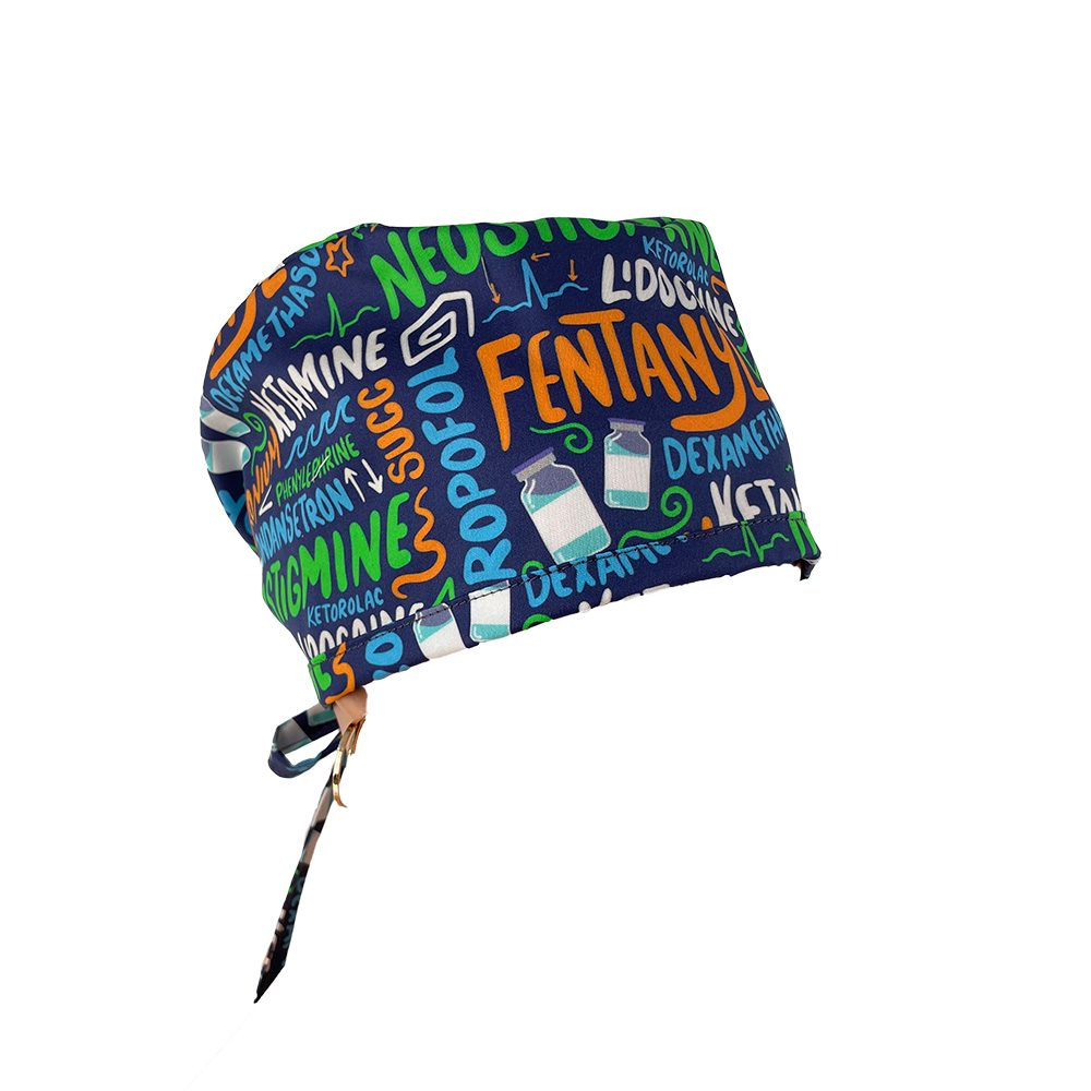 Unisex Medical Scrub Cap – Anesthesia Meds Scribbles. - Image 2