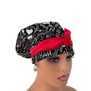 European Style Scrub Cap - Heart Happy