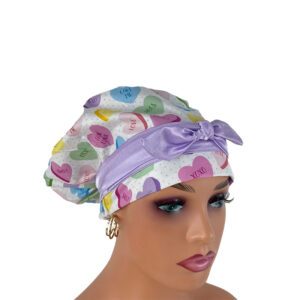 European Style Scrub Cap - Valentine’s – Hearts Love and Kisses