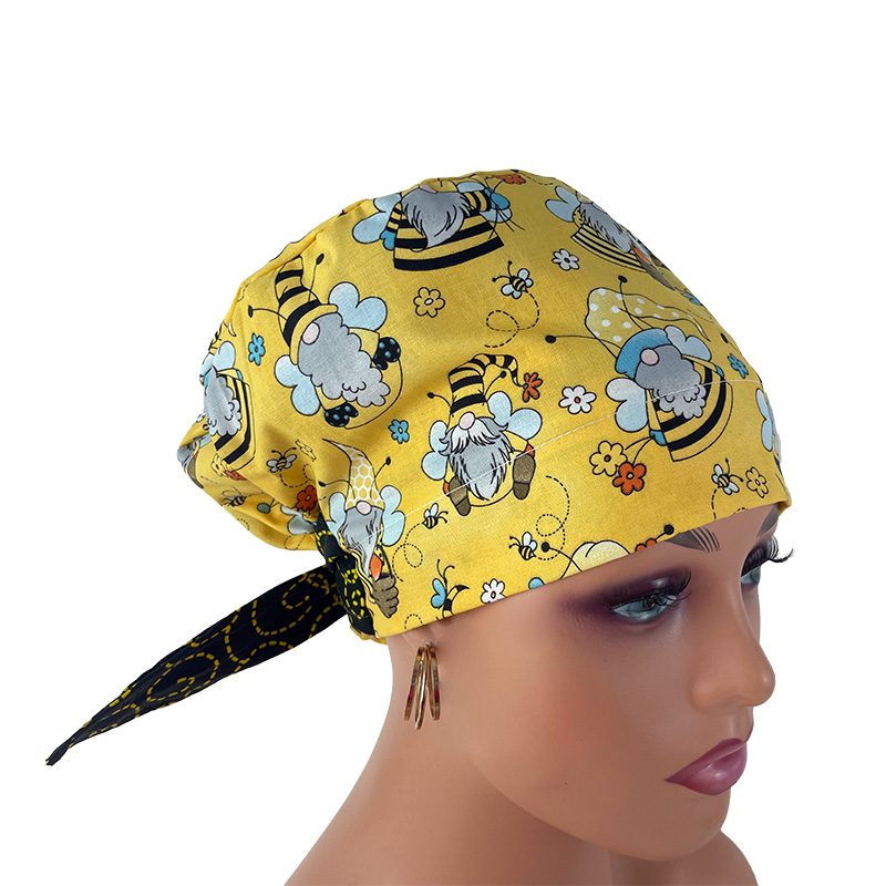 European with Bow Scrub Cap - Gnomes Honey Bees - Image 8