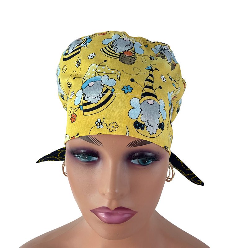 European with Bow Scrub Cap - Gnomes Honey Bees - Image 9