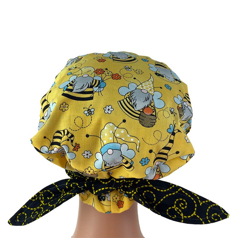 European with Bow Scrub Cap - Gnomes Honey Bees - Image 11