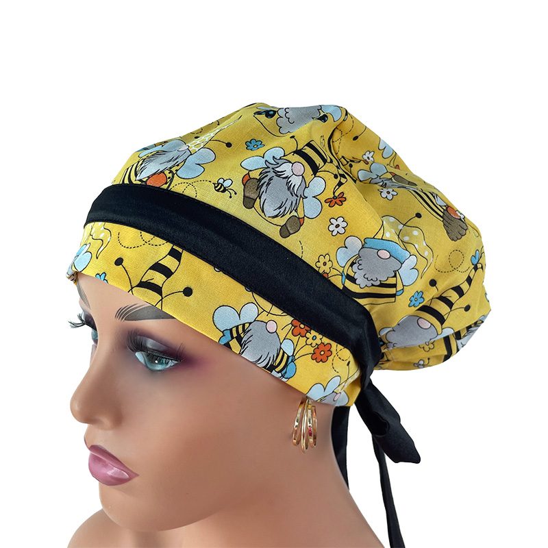 European Style Scrub Cap - Gnomes Honey Bees - Image 10