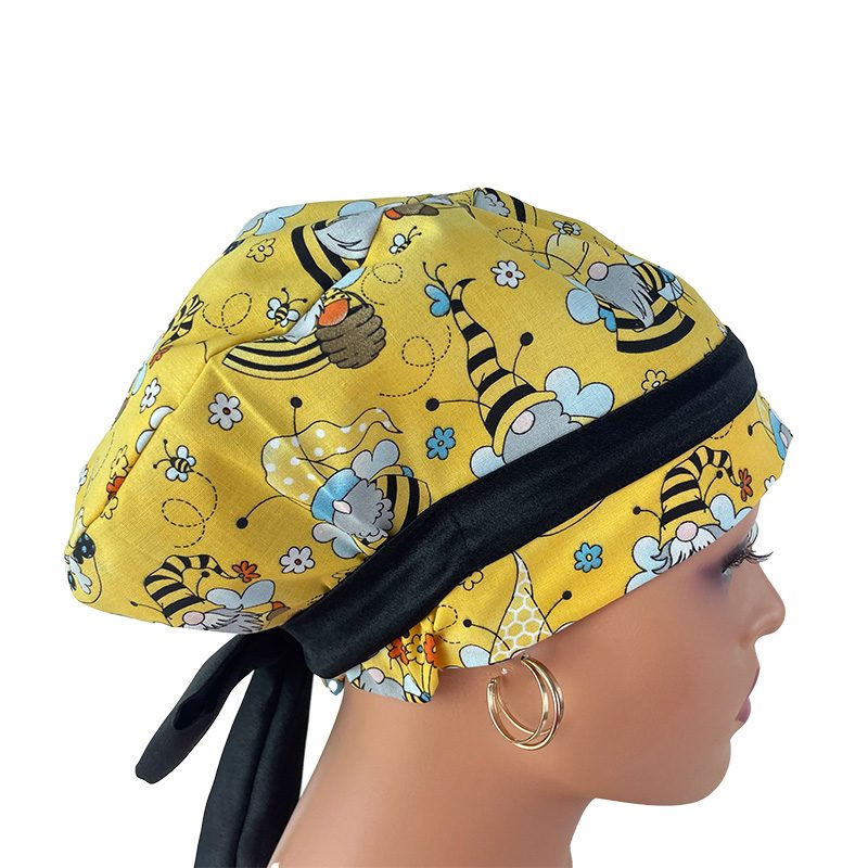 European Style Scrub Cap - Gnomes Honey Bees - Image 14