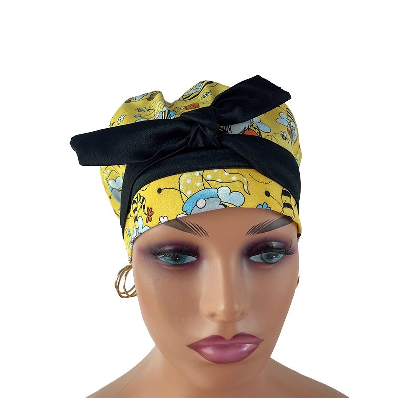 European Style Scrub Cap - Gnomes Honey Bees - Image 2