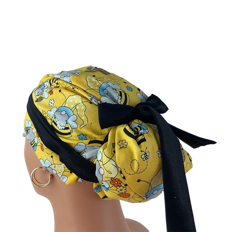 European Style Scrub Cap - Gnomes Honey Bees - Image 4