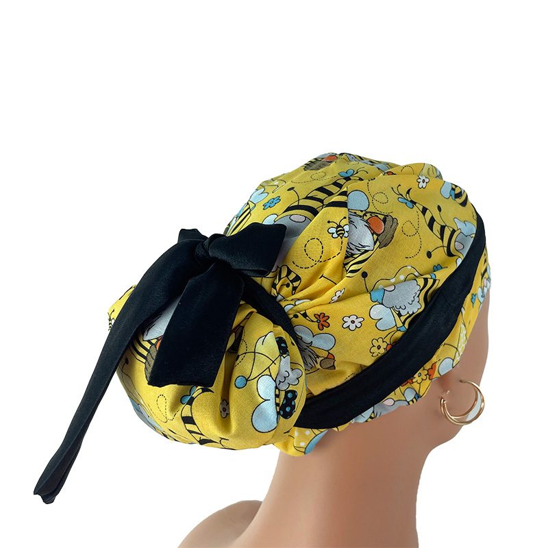 European Style Scrub Cap - Gnomes Honey Bees - Image 6