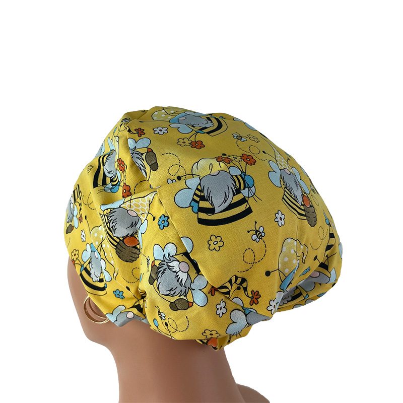 European Style Scrub Cap - Gnomes Honey Bees - Image 19