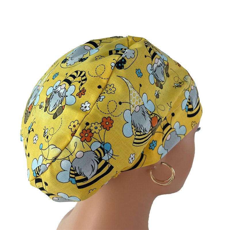 European Style Scrub Cap - Gnomes Honey Bees - Image 20