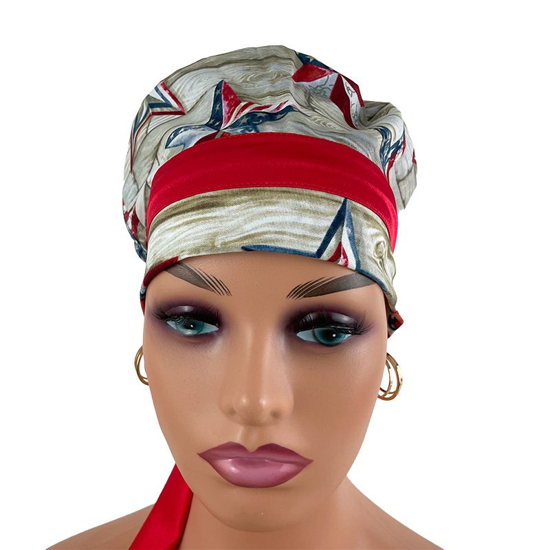 European Style Scrub Cap - Patriotic Texas Stars - Image 9