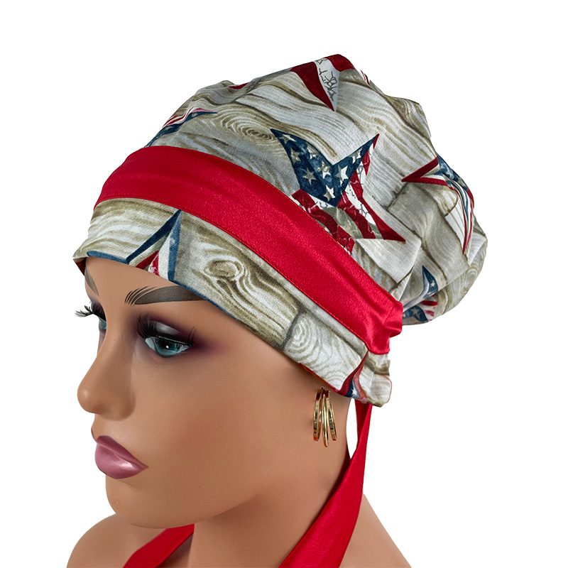 European Style Scrub Cap - Patriotic Texas Stars - Image 10