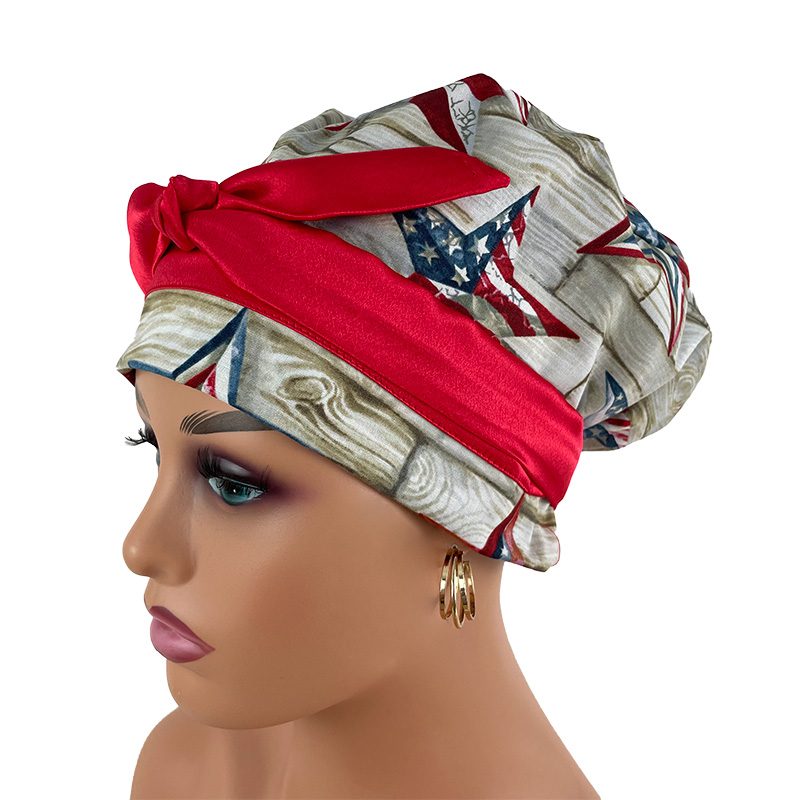 European Style Scrub Cap - Patriotic Texas Stars - Image 3