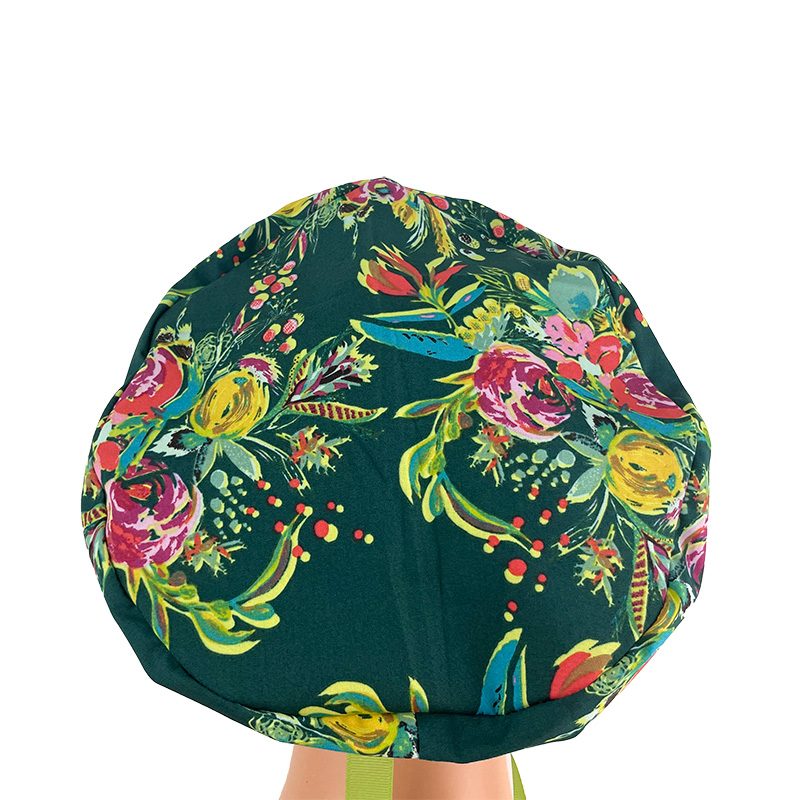 European Style Scrub Cap - Coquet Bouquet Joie De Vivre - Image 15