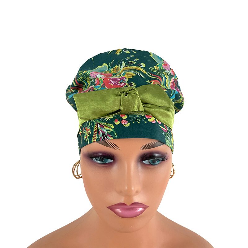 European Style Scrub Cap - Coquet Bouquet Joie De Vivre - Image 6