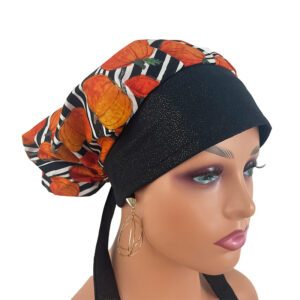 Bouffant Medical Scrub Cap - Autumn Elegance - Pumpkin Arrangements