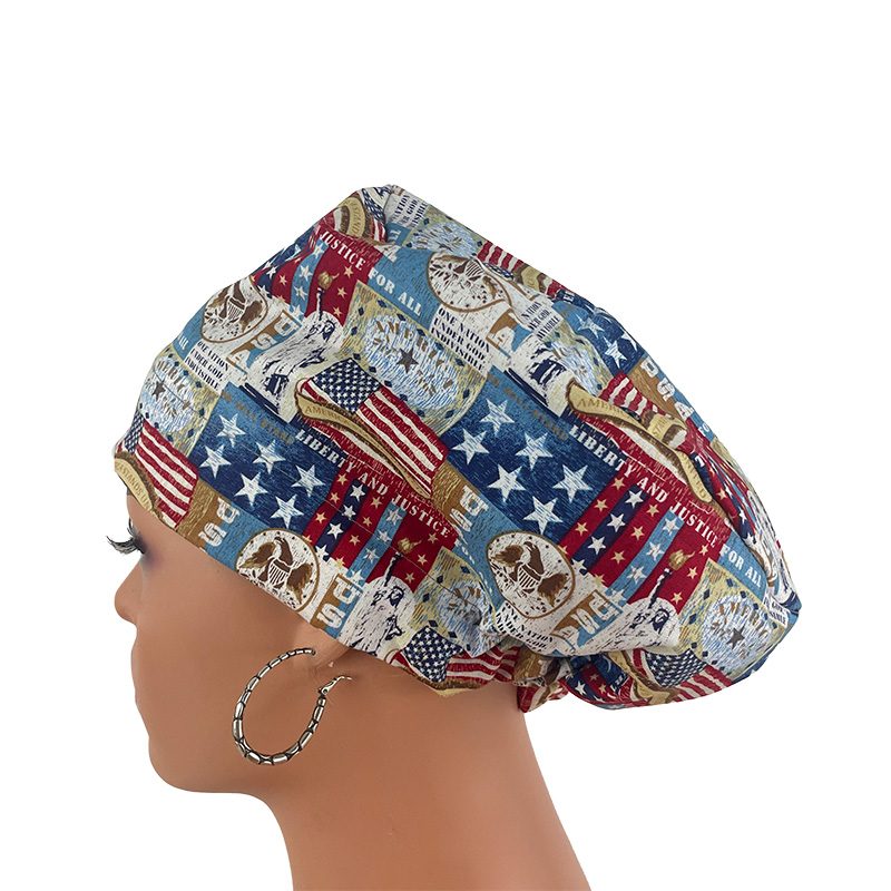 European Style Scrub Cap - Liberty and Justice for All - Image 4
