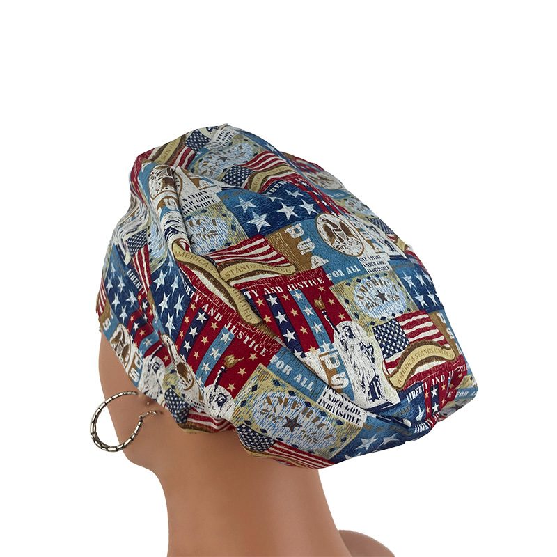 European Style Scrub Cap - Liberty and Justice for All - Image 6